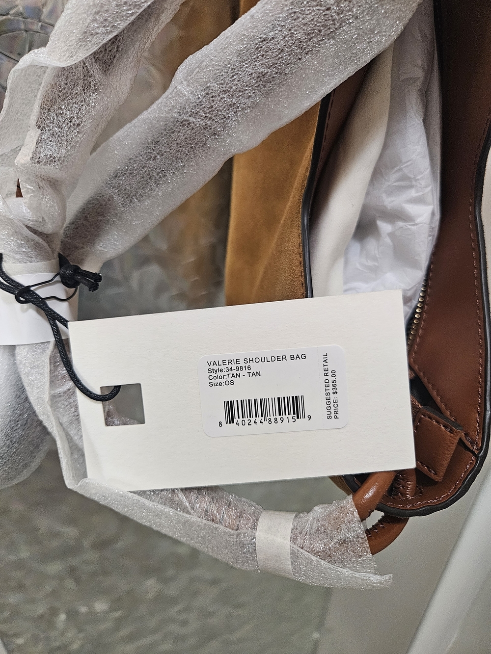 STAUD Valerie Suede Shoulder Bag in Tan NWT - Picture 5 of 5
